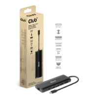 Club 3D CLUB3D CSV-1597 dokkoló állomás és port replikátor USB 3.2 Gen 1 (3.1 Gen 1) Type-C Fekete (CSV-1597)