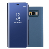 TokShop Samsung Galaxy S8 SM-G950, Oldalra nyíló tok, hívás mutatóval, Smart View Cover, kék (utángyártott) (RS71809)