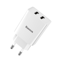 Baseus Baseus speed mini adapter, 2x USB, 2A, 10,5W, fehér (CCFS-R02) (CCFS-R02)
