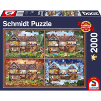 Schmidt Schmidt Ház a négy évszakban, 2000 db-os puzzle (58345, 18515-182) (58345, 18515-182)