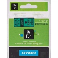 DYMO DYMO "D1" Feliratozógép szalag 24 mm x 7 m fekete-zöld (53719) (53719)