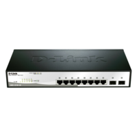 DLINK D-LINK Switch 8x1000Mbps + 2xGigabit SFP Menedzselhető Rackes, DGS-1210-10 (DGS-1210-10)