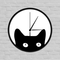 N/A Fekete macska falióra (WDWR-fko-00041)