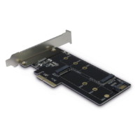 Inter Tech Inter-Tech PCIe Adapter Karte KT015 PCIex4->M.2 + SATA->M.2 (88885375)
