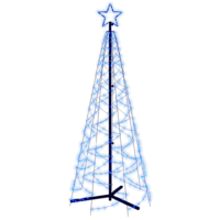 vidaXL kúp alakú karácsonyfa 200 kék LED-del 70 x 180 cm (343503)