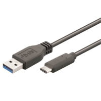 M-CAB M-CAB 7001308 USB 3.1 Type-C - USB-A 3.0 1m - Fekete (7001308)