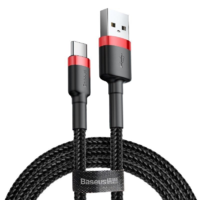 Baseus Baseus Cafule USB-A - USB-C kábel 0,5 m fekete-piros (CATKLF-A91) (CATKLF-A91)