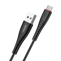 Foneng Foneng X15 USB-A - USB-C adat- és töltőkábel 1.2m fekete (6970462512325) (6970462512325)