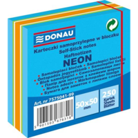 Donau Donau Neon 50x50mm öntapadó jegyzettömb - 6 színű (250 lap / tömb) (7575041-99)