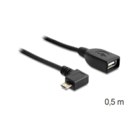 Delock DELOCK USB Kabel A -> Micro-B 90°OTG Bu/St 0.50m sw (83271)