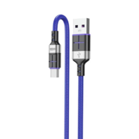 KAKU Kakusiga KSC-696 USB-A apa - USB-C apa Adat és töltő kábel 1,2m - Kék (KSC696BL)