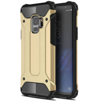 TokShop Huawei Honor 9X Pro, Műanyag hátlap védőtok, Defender, fémhatású, arany (94851)