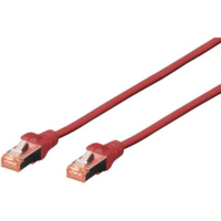 Digitus RJ45 Hálózat Csatlakozókábel CAT 6 S/FTP 3.00 m Piros Halogénmentes, sodort érpár, Védővel, Lángálló Digitus (DK-1644-030/R)