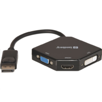 Sandberg Sandberg 509-11 video átalakító kábel 0,19 M DisplayPort VGA (D-Sub)+ HDMI + DVI (509-11)
