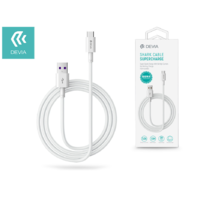 Devia Devia USB - USB Type-C töltő- és adatkábel 1,5 m-es vezetékkel - Devia Shark Supercharge USB Type-C - 5A - white (ST344602)