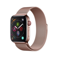 Devia Apple Watch 1-6, SE (42 / 44 mm), fém pótszíj, milánói stílus, mágnes zárral, Devia Elegant, vörösarany (RS125989)