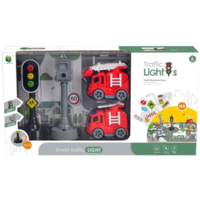 Manyuk Toys Manyuk Toys Közlekedési lámpa és trafipax tűzoltóautókkal játékszett (2631-6) (MT2631-6)