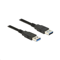 DeLock Delock 85060 USB 3.0 Type-A apa > USB 3.0 Type-A apa kábel, 1m, fekete (85060)