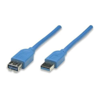 Manhattan Manhattan kábel USB 3.0 TypeA (Male) - USB 3.0 TypeA (Female) 1.8m kék (322379) (322379)
