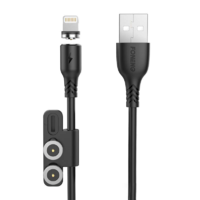 Foneng Foneng X62 Magnetic 3az1-ben USB-A - USB-C/Lightning/MicroUSB töltőkábel 1m fekete (6970462516361) (6970462516361)