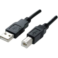 Manhattan USB 2.0 kábel [1x USB 2.0 dugó A - 1x USB 2.0 dugó B] 3 m fekete Manhattan 756614 (333382-CG)