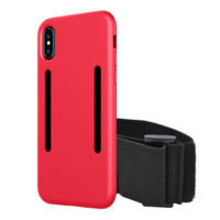 gigapack Szilikon telefonvédő (közepesen ütésálló + karpánt) PIROS [Apple iPhone XS 5.8] (5996457264360)