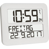 TFA Dostmann Digitális rádiójel vezérelt fali óra 258 x 212 x 30 mm, fehér/fekete, TFA 60.4512.02 (60.4512.02)