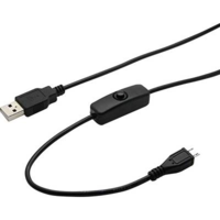 Renkforce Renkforce USB 2.0 Csatlakozókábel [1x USB 2.0 dugó, A típus - 1x USB 2.0 dugó, mikro B típus] 1.50 m Fekete Be-/kikapcsolóval (RF-4654410)