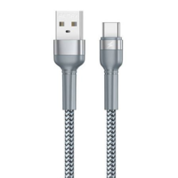 Remax Remax Jany Alloy USB-A - USB-C kábel 2.4A 1m ezüst (RC-124a silver) (RC-124a silver)