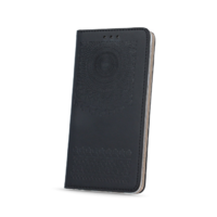 TokShop LG X Power, Oldalra nyíló tok, stand, Smart Stamp, stílusos minta, fekete (46118)