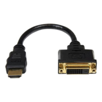 StarTech StarTech.com HDMI Male to DVI Female Adapter - 8in - 1080p DVI-D Gender Changer Cable (HDDVIMF8IN) - video adapter - HDMI / DVI - 20.32 cm (HDDVIMF8IN)