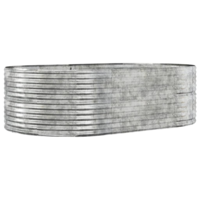 vidaXL ezüstszínű porszórt acél kerti magaságyás 212 x 140 x 68 cm (319097)