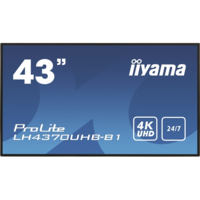 Iiyama iiyama LH4370UHB-B1 tartalomszolgáltató (signage) kijelző Laposképernyős digitális reklámtábla 108 cm (42.5") VA 700 cd/m² 4K Ultra HD Fekete Beépített processzor Android 9.0 24/7 (LH4370UHB-B1)