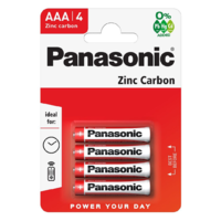 Panasonic Panasonic 1.5V Cink-Carbon AAA ceruza elem (4db / csomag) (R03R/4BPACK) (R03R/4BPACK)