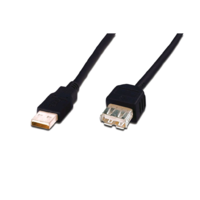 Assmann Assmann USB 2.0 hosszabbító kábel 1.8m fekete (AK-300202-018-S) (AK-300202-018-S)