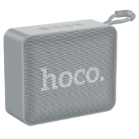Hoco Bluetooth hordozható hangszóró, 5W, v5.2, TWS, Beépített FM rádió, TF kártyaolvasó, USB aljzat, 3.5mm, felaksztható, Hoco BS51 Gold Brick, szürke (RS133918)