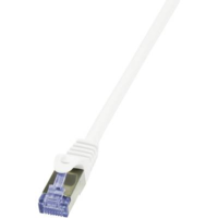 LogiLink RJ45-ös patch kábel, hálózati LAN kábel CAT 7 S/FTP [1x RJ45 dugó - 1x RJ45 dugó] fehér 0,25m CQ4011S