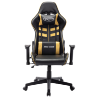 vidaXL fekete és arany színű műbőr gamer szék (20504)