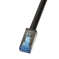 LogiLink Logilink Patch kábel, kültéri, Cat.6A, S/FTP, fekete, 1 m (CQ7033S) (CQ7033S)