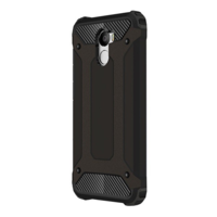 gigapack Defender műanyag telefonvédő (közepesen ütésálló, légpárnás sarok, szilikon belső, fémhatás) FEKETE [Xiaomi Redmi 4] (5996457684960)