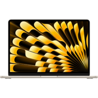 Apple MacBook Air: Apple M3 chip with 8-core CPU and 10-core GPU, 16GB, 512GB SSD - Starlight (MXCU3D/A)