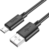 Hoco USB töltő- és adatkábel, microUSB, 100 cm, 2400 mA, gyorstöltés, PD, QC, Hoco X88 Gratified, fekete (RS142488)