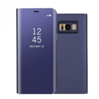 TokShop Samsung Galaxy S8 SM-G950, Oldalra nyíló tok, hívás mutatóval, Smart View Cover, lila (utángyártott) (RS71815)