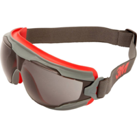 3M 3M GoggleGear GG502SGAF teljes védőszemüveg, párásodásmentes, szürke lencse, piros-szürke (GG502SGAF)