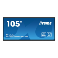 Iiyama iiyama PROLITE Álló digitális tábla 2,67 M (105") LED Wi-Fi 450 cd/m² 5K Ultra HD Fekete Érintőképernyő Beépített processzor Android 24/7 (TE10518UWI-B1AG)