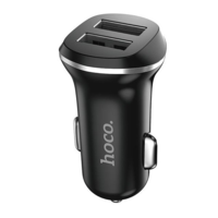 Hoco HOCO Z1 autós töltő 2 USB aljzat (5V / 2100mA, gyorstöltés támogatás) FEKETE (Z1_B) (Z1_B)