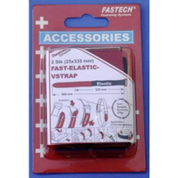 FASTECH® Tépőzár szalag pánttal 335 x 25 mm, fekete/piros, 2 db, Fastech 924-330C (924-330C)
