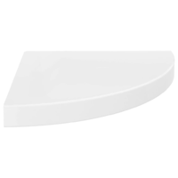 vidaXL 323907 Floating Corner Shelf High Gloss White 35x35x3,8 cm MDF (323907)