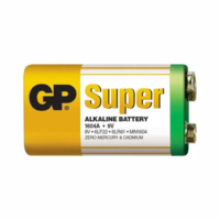 GP GP Battery (9V) Alkaline SUPER 6LF22, 1604A-S1, (1 battery / shrink) 9V (GP-BA-1604A-S1)