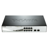 DLINK D-LINK Switch 8x1000Mbps(8xPOE) + 2xGigabit SFP Menedzselhető Rackes, DGS-1210-08P (DGS-1210-08P)